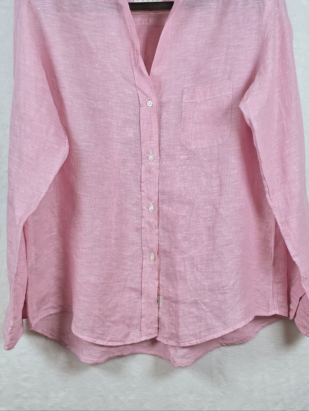 Grayson By Frank And Eileen The Hero 100% Linen Button Down Shirt Pink Sz 3/M - Picture 5 of 13